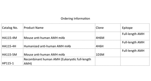 مكافحة الإنسان AMH mAb